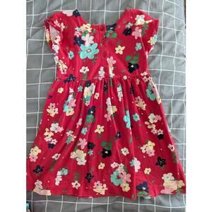 Hanna red floral dress